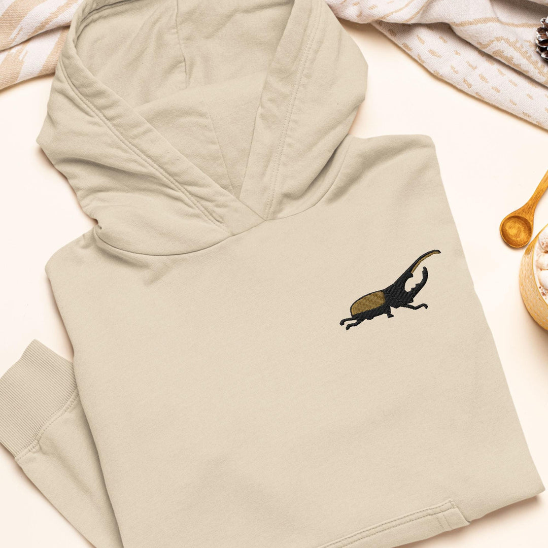 Hercules Beetle Embroidered Hoodie: Heavy Blend Cotton-Poly, Unisex Fit