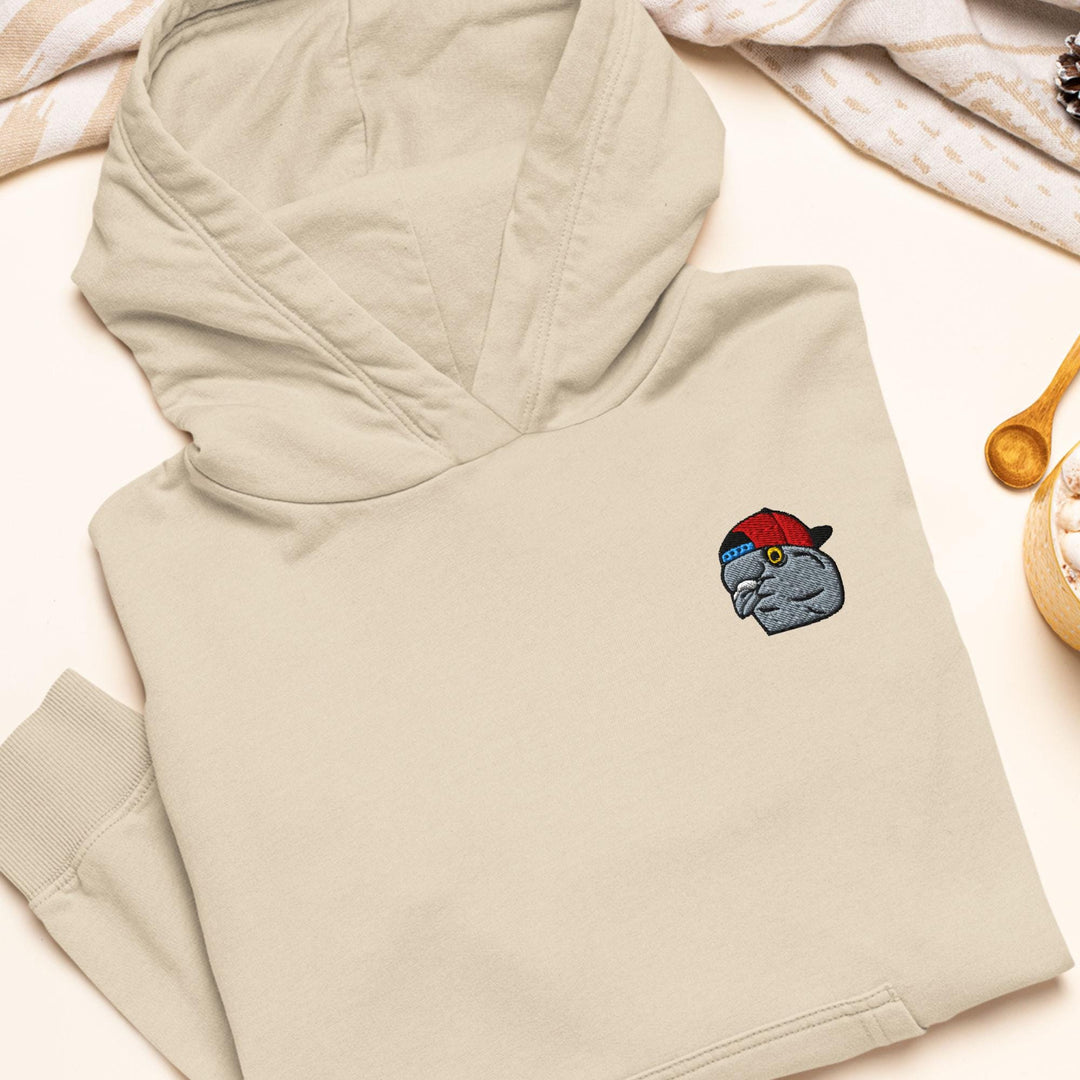 Scumbag Pigeon Embroidered Hoodie: Heavy Blend Cotton-Poly, Unisex Fit