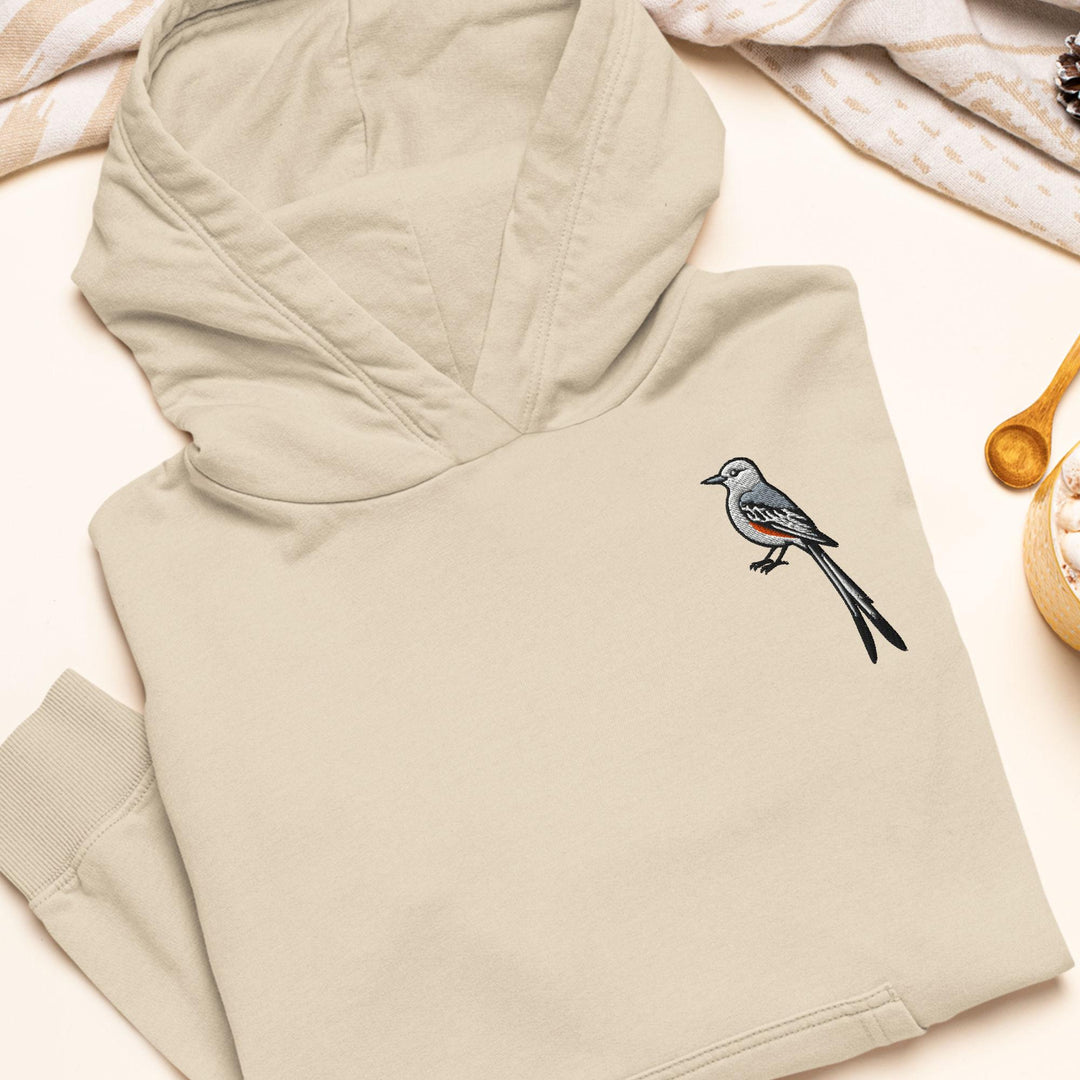 Oklahoma Scissortail Embroidered Hoodie: Heavy Blend Cotton-Poly, Unisex Fit