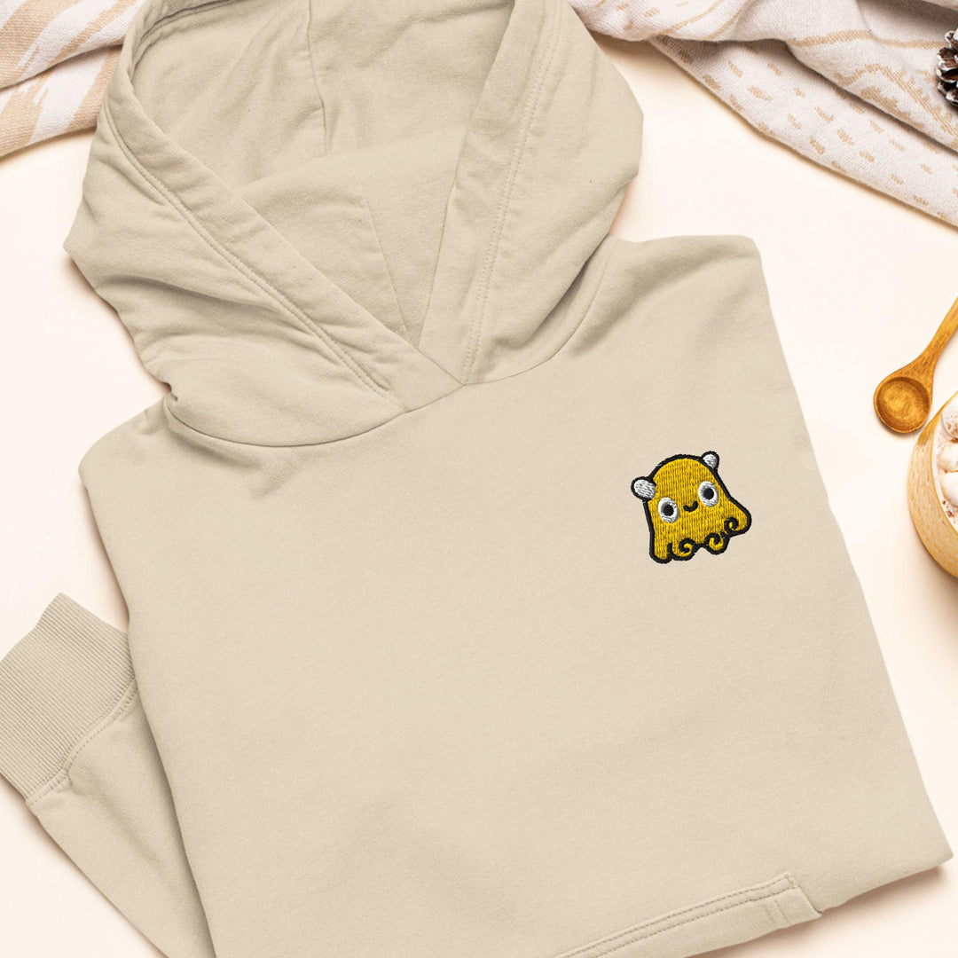 Dumbo Octopus Embroidered Hoodie: Heavy Blend Cotton-Poly, Unisex Fit