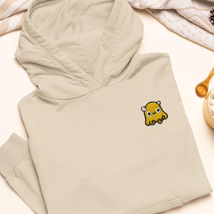 Dumbo Octopus Embroidered Hoodie: Heavy Blend Cotton-Poly, Unisex Fit