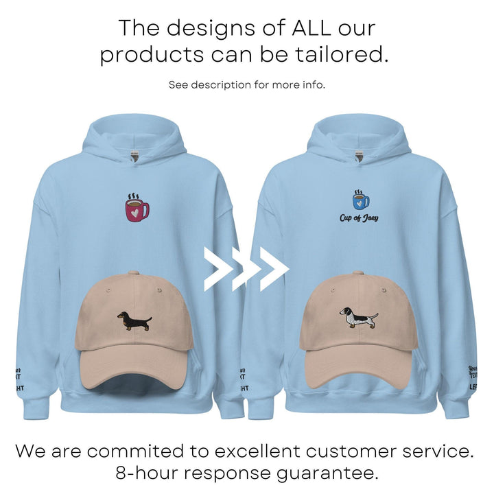 Dumbo Octopus Embroidered Hoodie: Heavy Blend Cotton-Poly, Unisex Fit