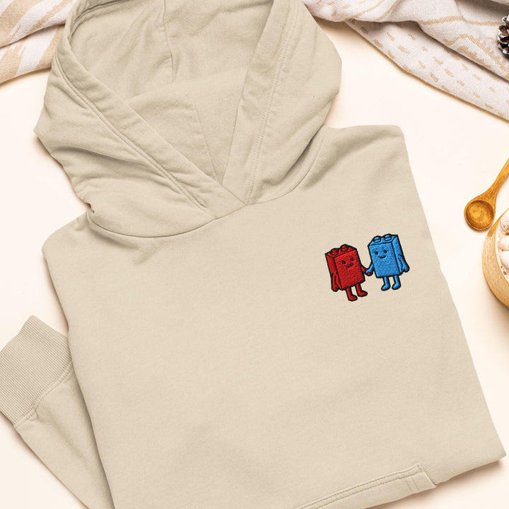 Best Friend Toy Blocks Embroidered Hoodie: Heavy Blend Cotton-Poly, Unisex Fit