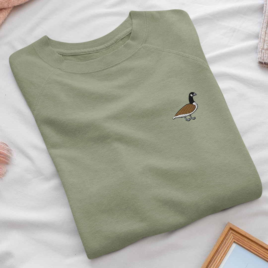Branta Canadensis Canadian Waterfowl Embroidered Crewneck Sweatshirt: Cotton Blend, Unisex Fit