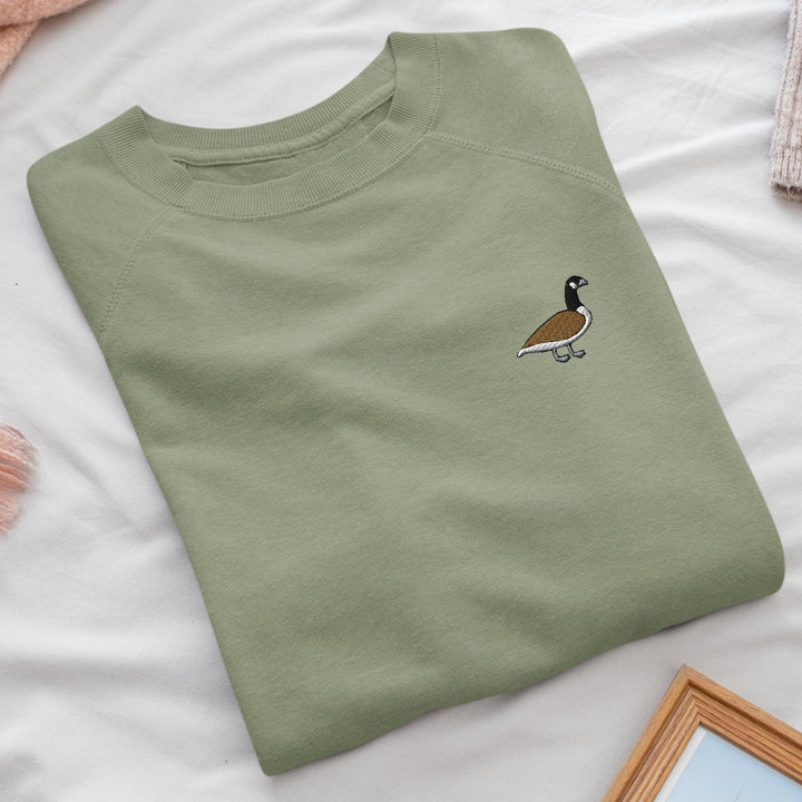 Branta Canadensis Canadian Waterfowl Embroidered Crewneck Sweatshirt: Cotton Blend, Unisex Fit