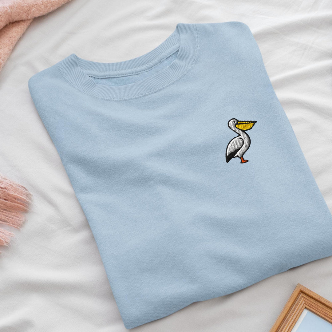 Pelican Embroidered Crewneck Sweatshirt: Cotton Blend, Unisex Fit