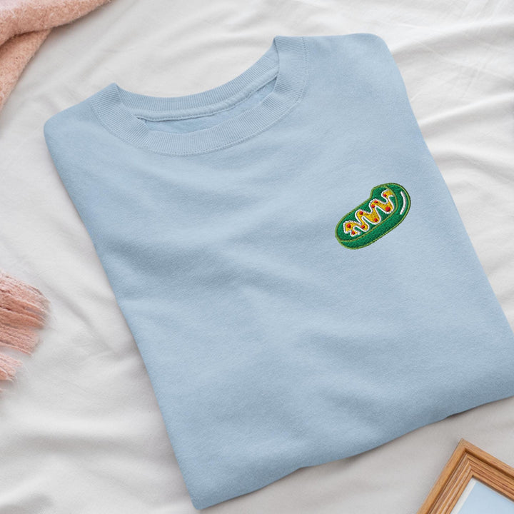 Mitochondrion Embroidered Crewneck Sweatshirt: Cotton Blend, Unisex Fit