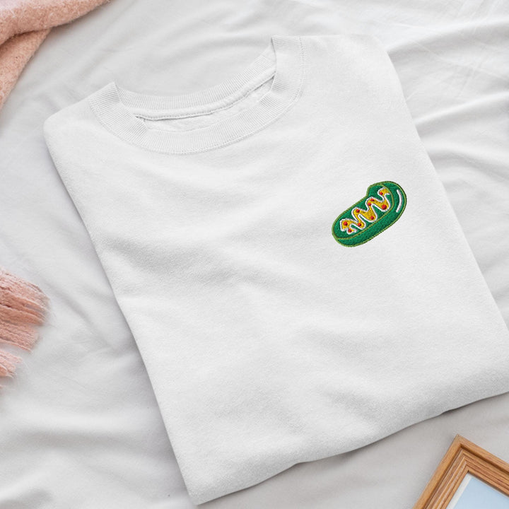 Mitochondrion Embroidered Crewneck Sweatshirt: Cotton Blend, Unisex Fit