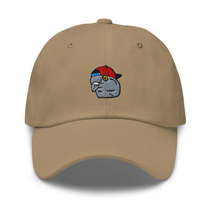 Scumbag Pigeon Embroidered Dad Cap: Chino Cotton Twill Adjustable Unisex Hat
