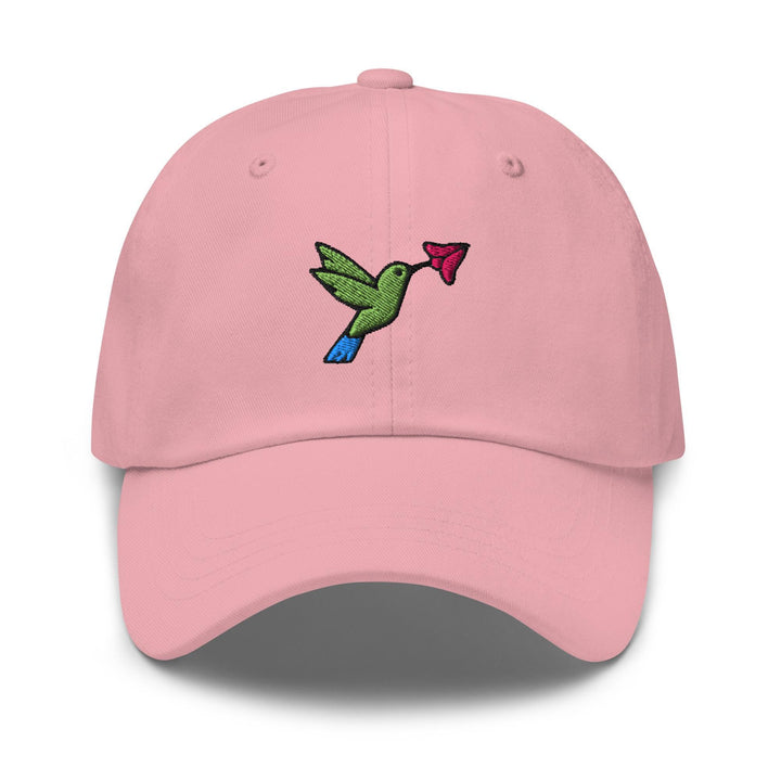 Hummingbird Embroidered Dad Cap: Chino Cotton Twill Adjustable Unisex Hat