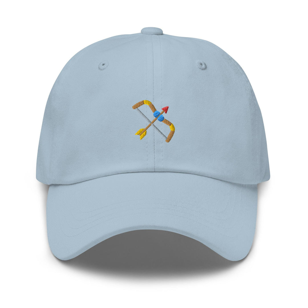 Archery Bow and ArrowEmbroidered Dad Cap: Chino Cotton Twill Adjustable Unisex Hat