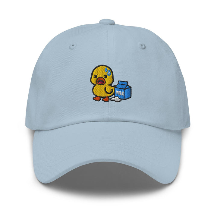 Lactose Intolerant Duck Embroidered Dad Cap: Chino Cotton Twill Adjustable Unisex Hat