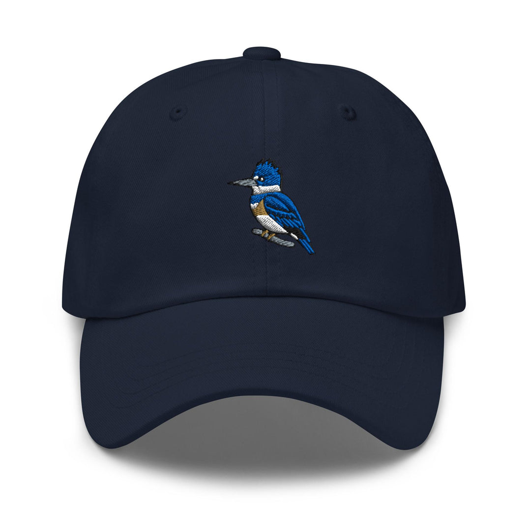 Belted Kingfisher Embroidered Dad Cap: Chino Cotton Twill Adjustable Unisex Hat
