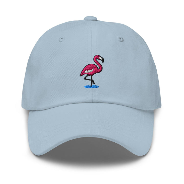 Flamingo in Water Embroidered Dad Cap: Chino Cotton Twill Adjustable Unisex Hat