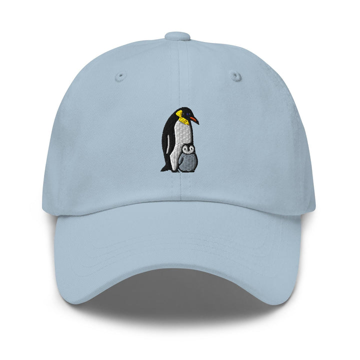 Emperor Penguin with Chick Embroidered Dad Cap: Chino Cotton Twill Adjustable Unisex Hat