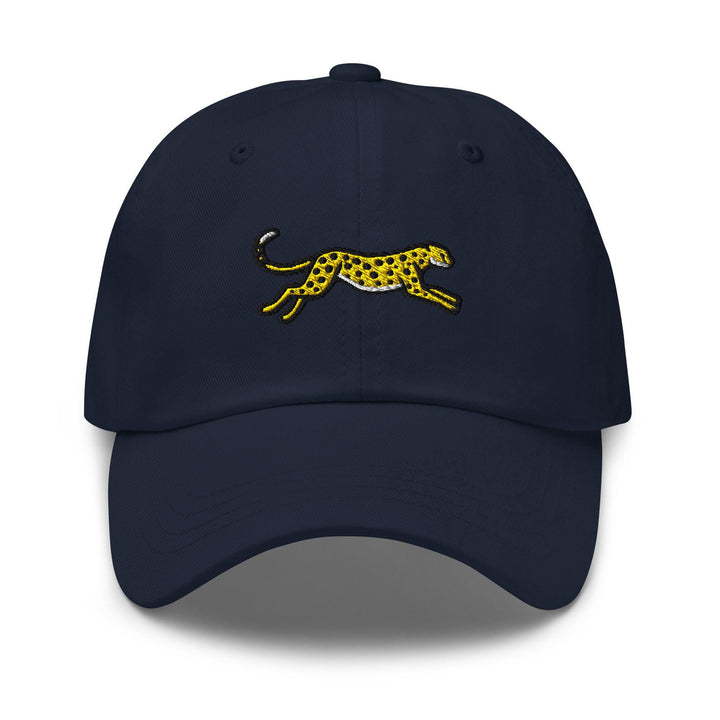 Cheetah Embroidered Dad Cap: Chino Cotton Twill Adjustable Unisex Hat