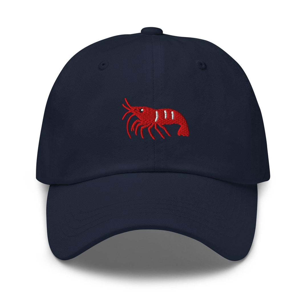 Cherry Shrimp Embroidered Dad Cap: Chino Cotton Twill, Adjustable Unisex Hat