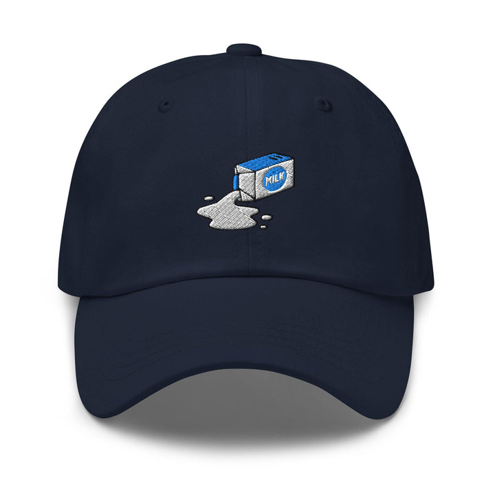 Spilled Milk Carton Embroidered Dad Cap: Chino Cotton Twill Adjustable Unisex Hat
