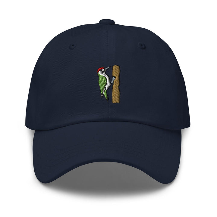 European Green Woodpecker Embroidered Dad Cap: Chino Cotton Twill, Adjustable Unisex Hat