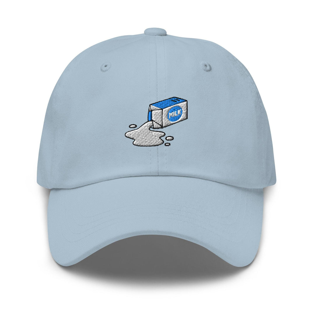 Spilled Milk Carton Embroidered Dad Cap: Chino Cotton Twill Adjustable Unisex Hat