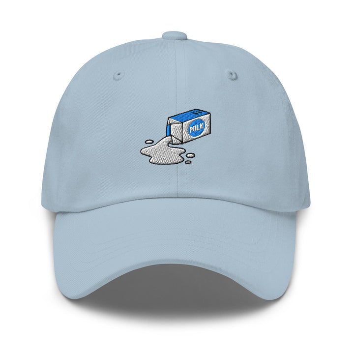Spilled Milk Carton Embroidered Dad Cap: Chino Cotton Twill Adjustable Unisex Hat