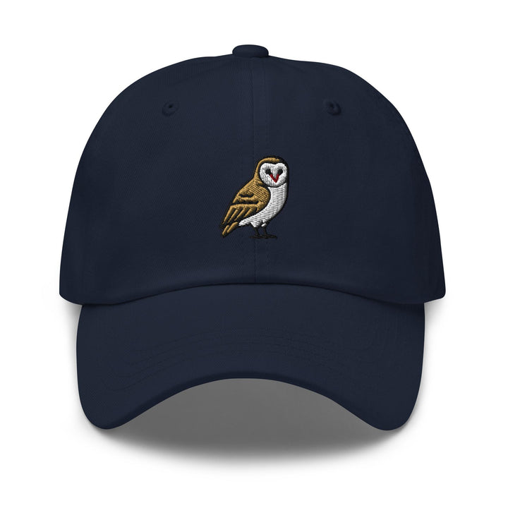 Barn Owl Embroidered Dad Cap: Chino Cotton Twill Adjustable Unisex Hat