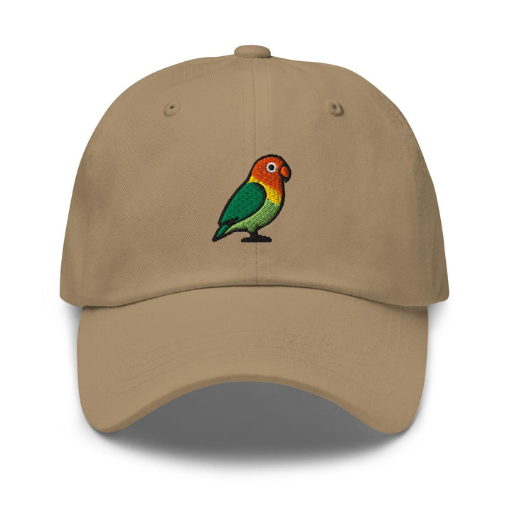 Lovebird Embroidered Dad Cap: Chino Cotton Twill Adjustable Unisex Hat