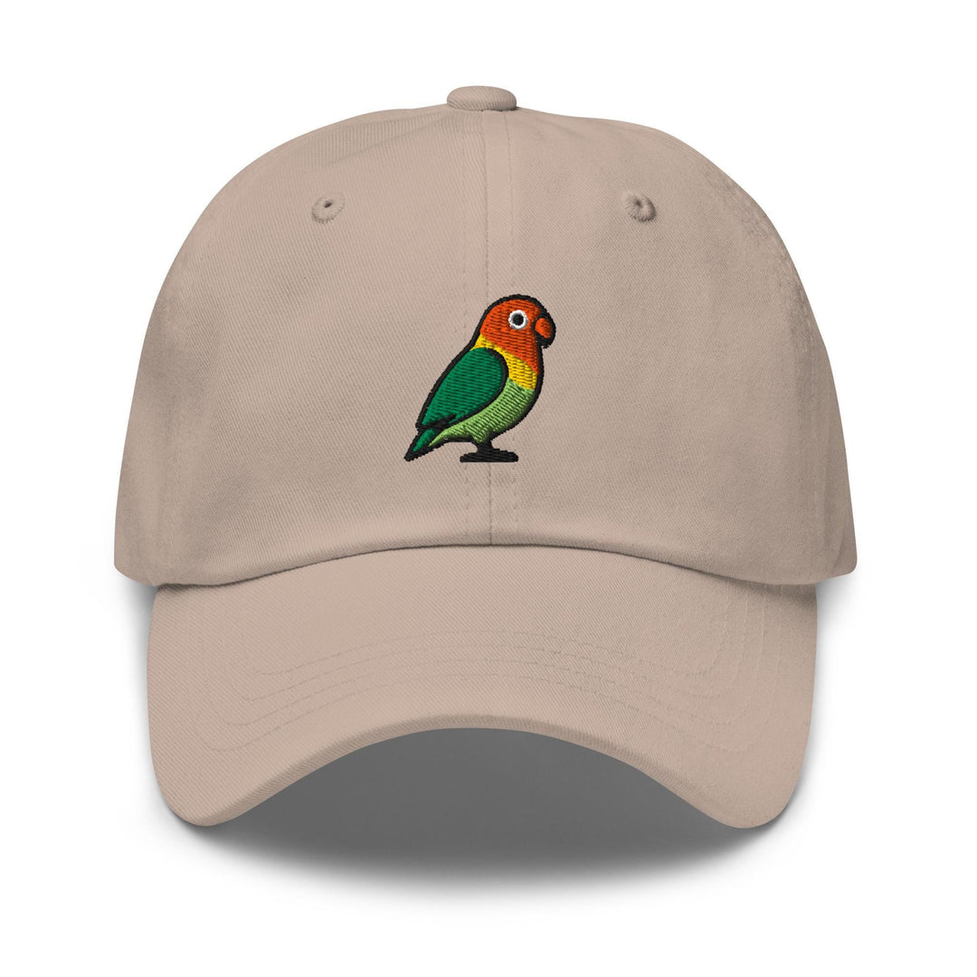 Lovebird Embroidered Dad Cap: Chino Cotton Twill Adjustable Unisex Hat