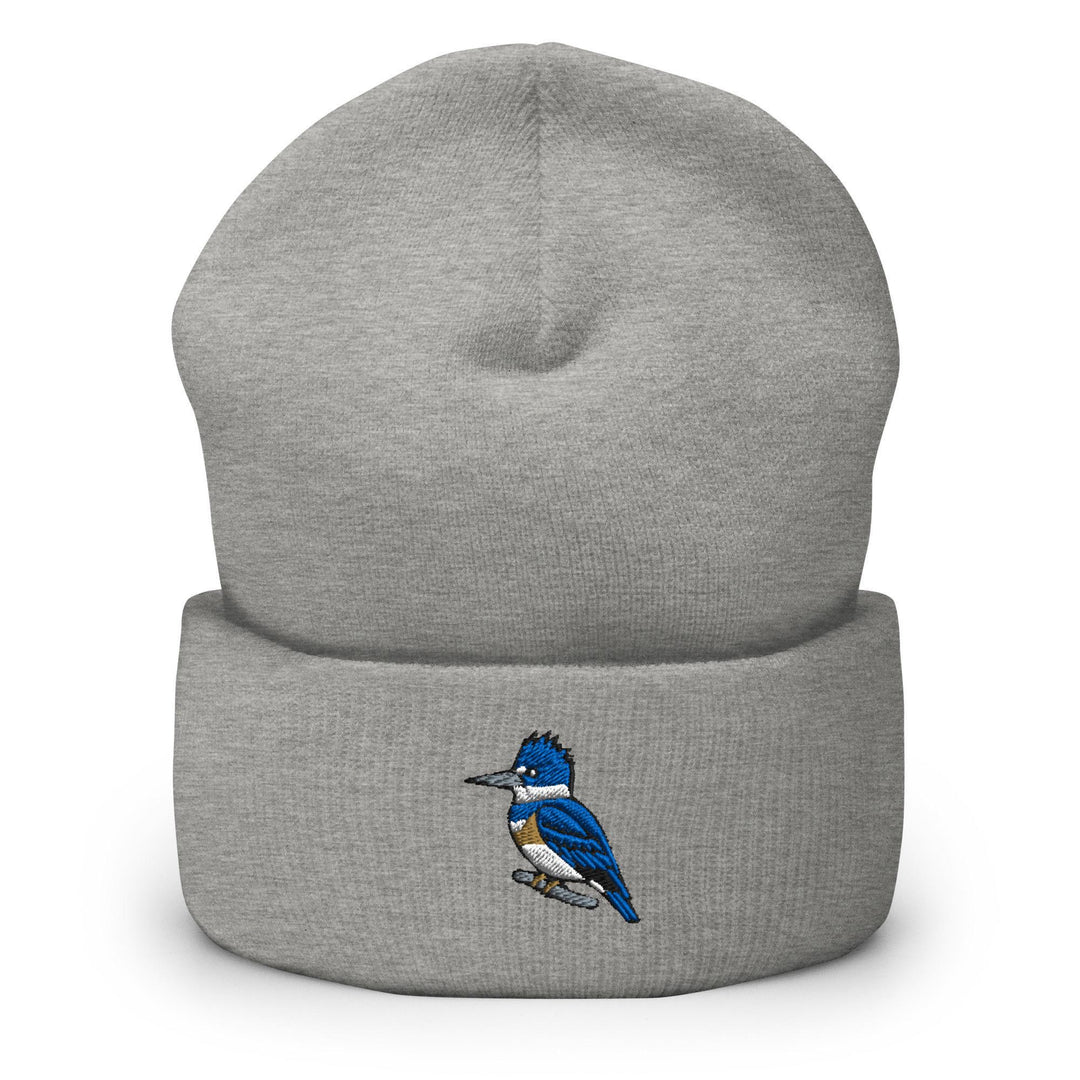 Belted Kingfisher Embroidered Cuffed Beanie: Cozy Unisex Winter Cap