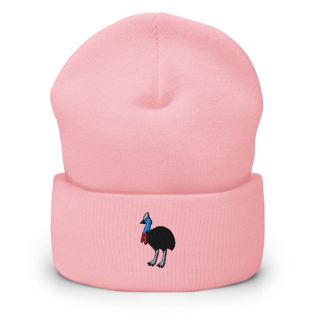 Southern Cassowary Embroidered Cuffed Beanie: Cozy Unisex Winter Cap