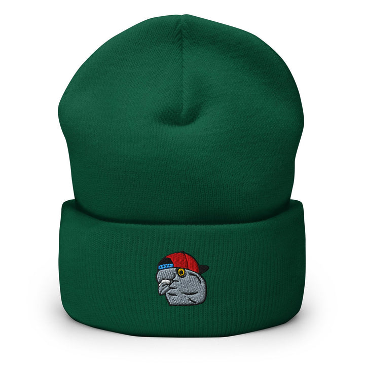Scumbag Pigeon Embroidered Cuffed Beanie: Cozy Unisex Winter Cap
