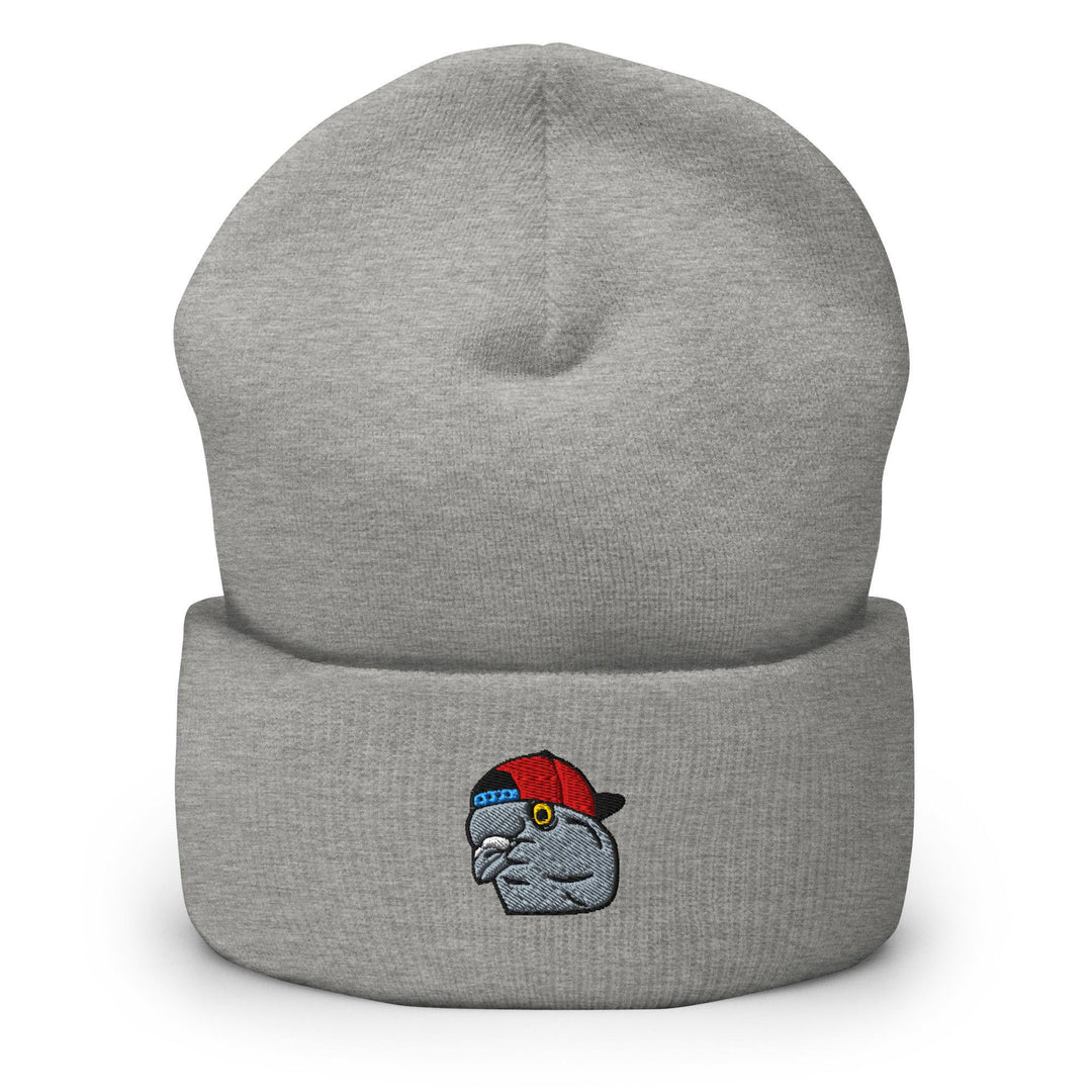 Scumbag Pigeon Embroidered Cuffed Beanie: Cozy Unisex Winter Cap