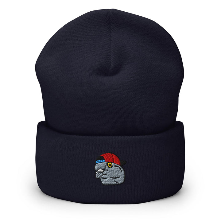 Scumbag Pigeon Embroidered Cuffed Beanie: Cozy Unisex Winter Cap
