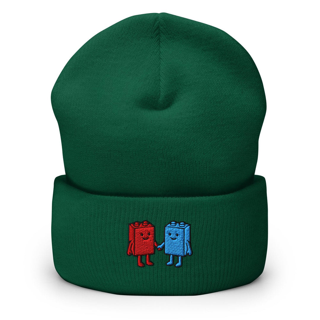Best Friend Toy Blocks Embroidered Cuffed Beanie: Cozy Unisex Winter Cap