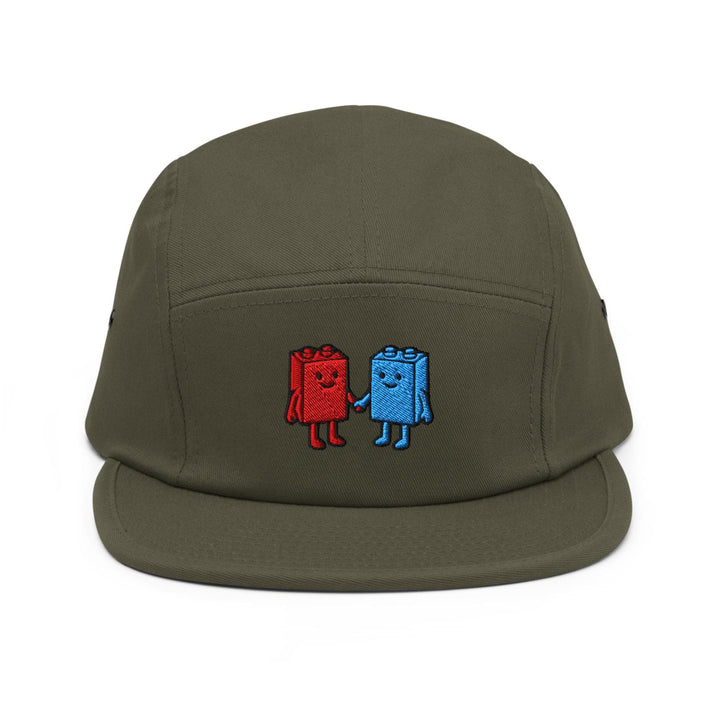 Best Friend Toy Blocks Embroidered 5‑Panel Cotton Camper Cap: Adjustable Fit