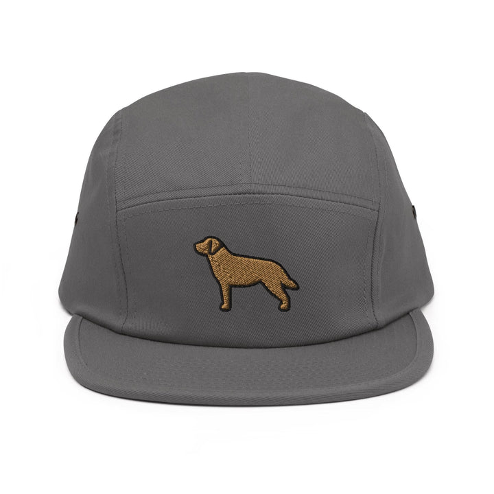 Labrador Retriever Embroidered 5‑Panel Cotton Camper Cap: Adjustable Fit