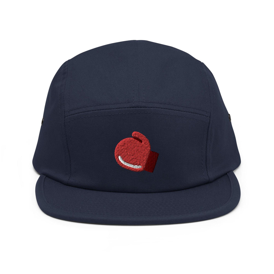 Boxing GloveEmbroidered 5‑Panel Cotton Camper Cap: Adjustable Fit