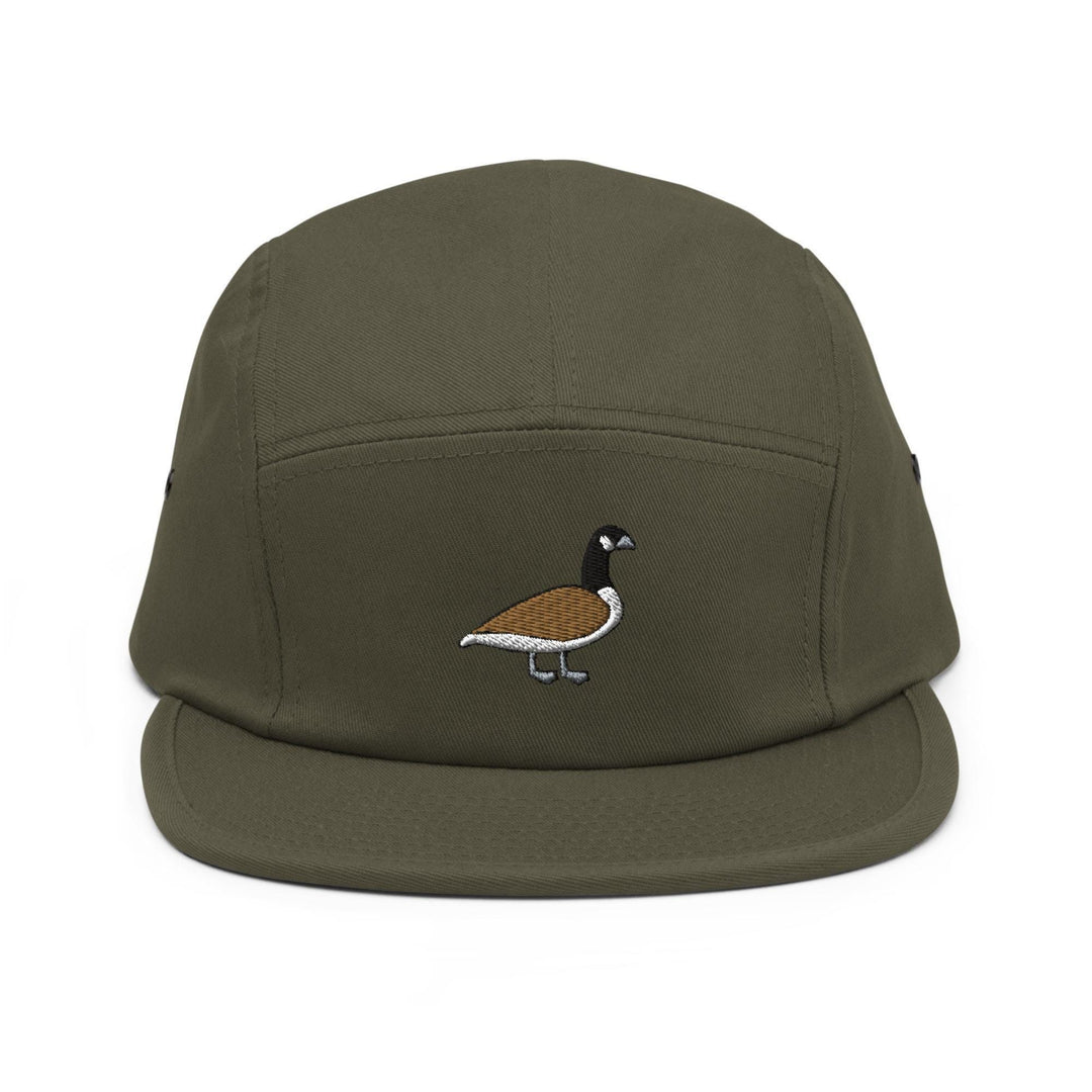 Branta Canadensis Canadian Waterfowl Embroidered 5‑Panel Cotton Camper Cap: Adjustable Fit