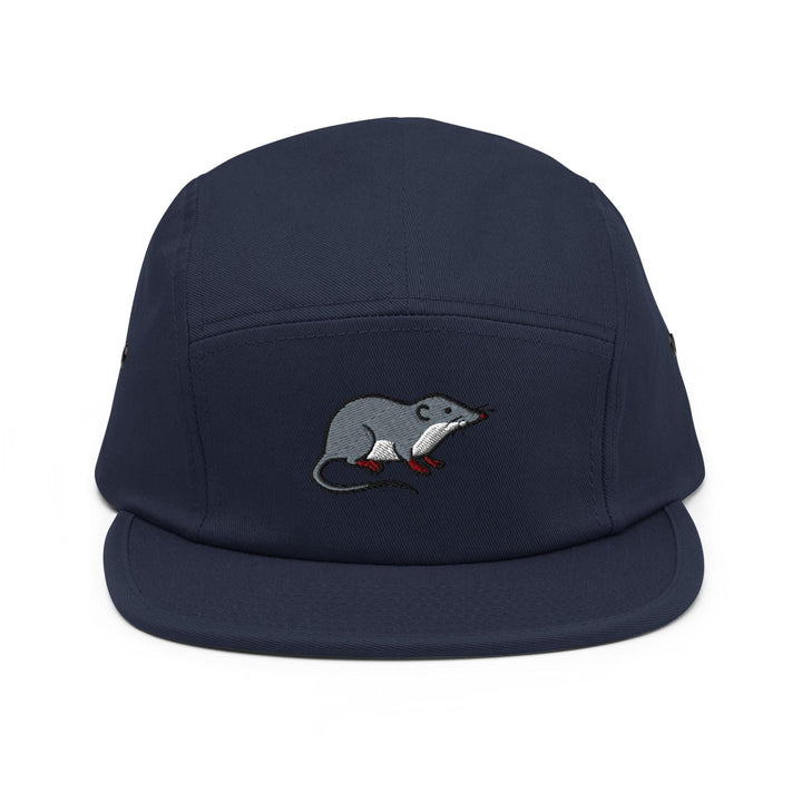 American Water Shrew (Sorex palustris) Embroidered 5‑Panel Cotton Camper Cap: Adjustable Fit