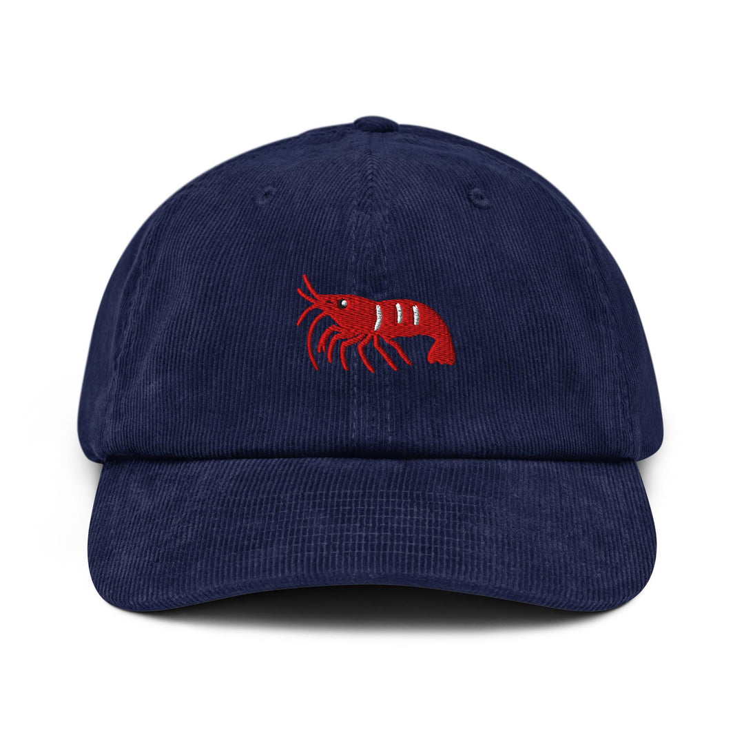 Cherry Shrimp Neocaridina davidi Embroidered Cotton Corduroy Hat: Adjustable Fit