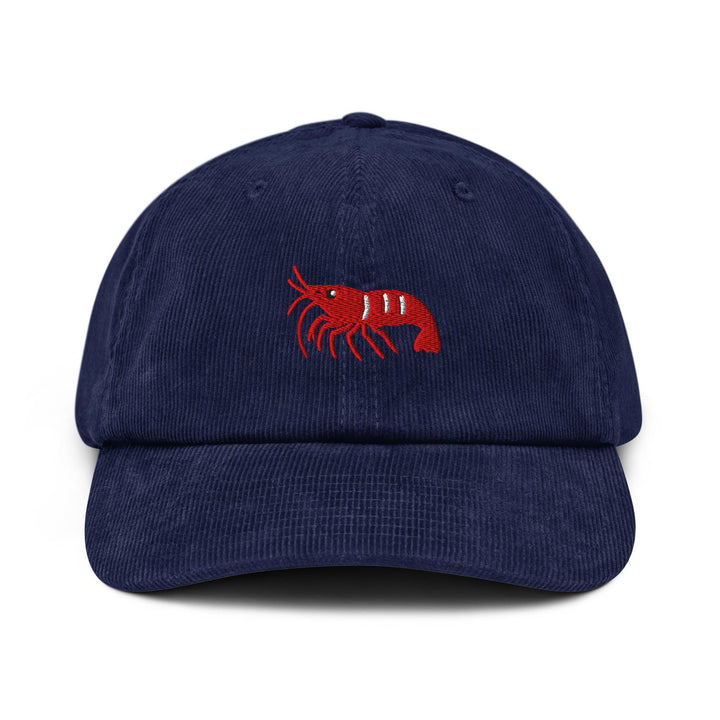 Cherry Shrimp Neocaridina davidi Embroidered Cotton Corduroy Hat: Adjustable Fit