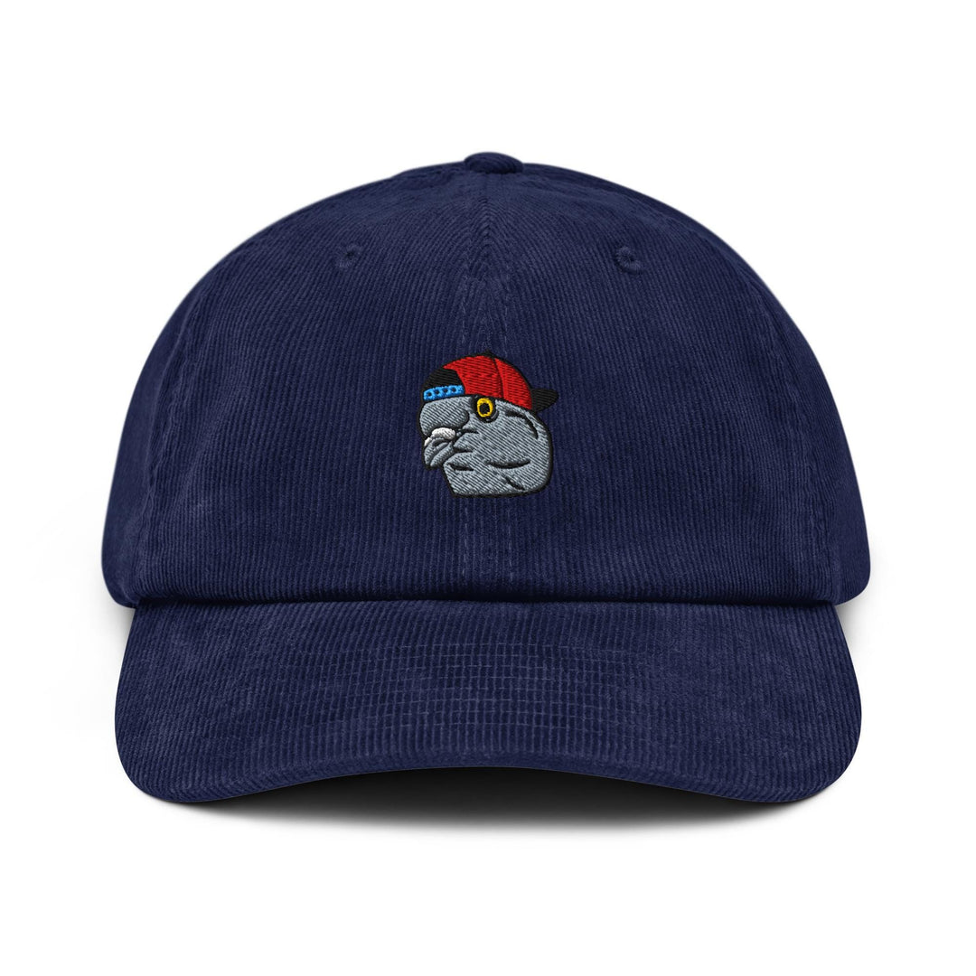 Scumbag Pigeon Embroidered Cotton Corduroy Hat: Adjustable Fit