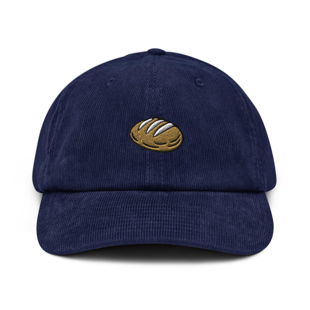 Sourdough Bread Embroidered Cotton Corduroy Hat: Adjustable Fit