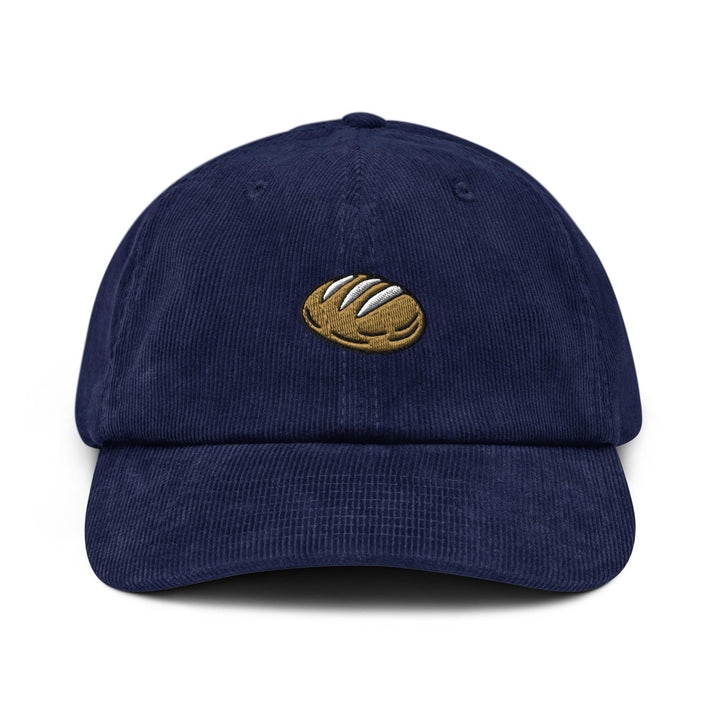 Sourdough Bread Embroidered Cotton Corduroy Hat: Adjustable Fit