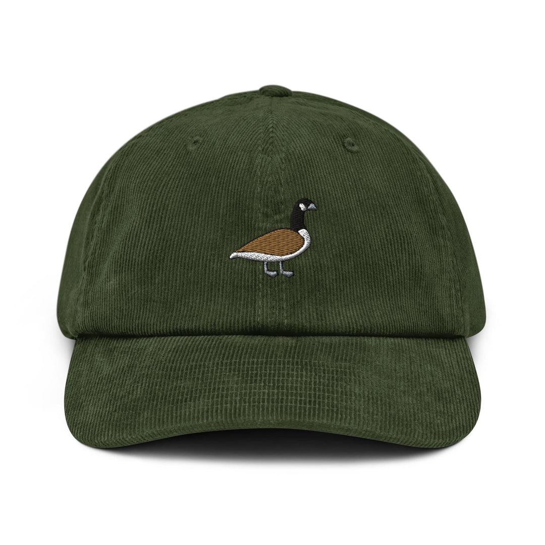 Branta Canadensis Canadian Waterfowl Embroidered Cotton Corduroy Hat: Adjustable Fit