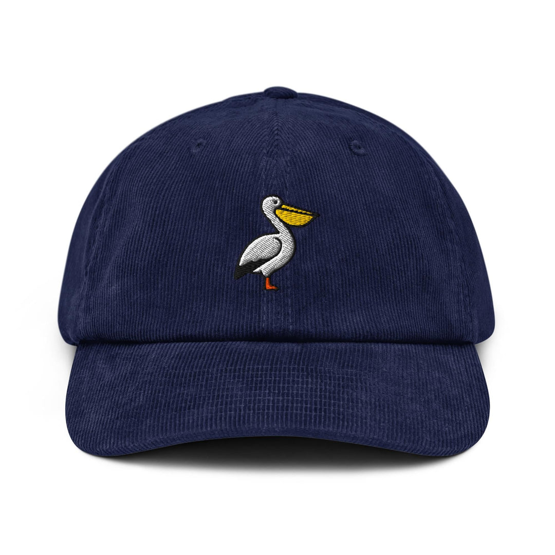 Pelican Embroidered Cotton Corduroy Hat: Adjustable Fit
