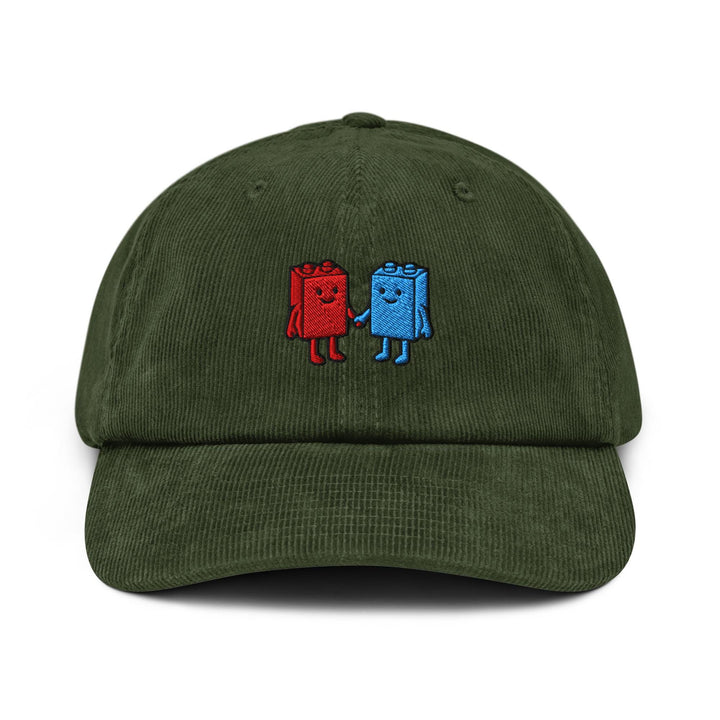 Best Friend Toy Blocks Embroidered Cotton Corduroy Hat: Adjustable Fit