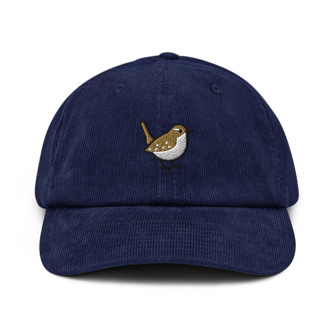 Winter Wren Embroidered Cotton Corduroy Hat: Adjustable Fit