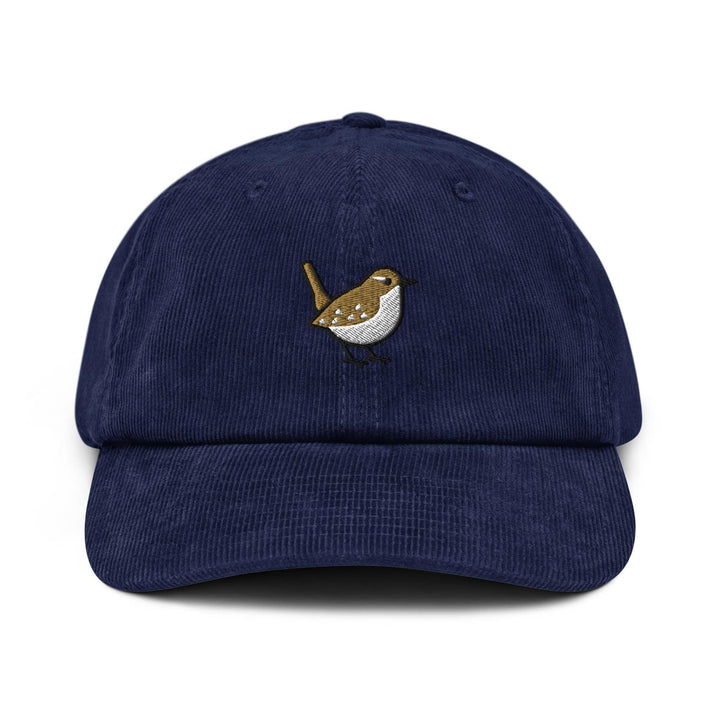 Winter Wren Embroidered Cotton Corduroy Hat: Adjustable Fit
