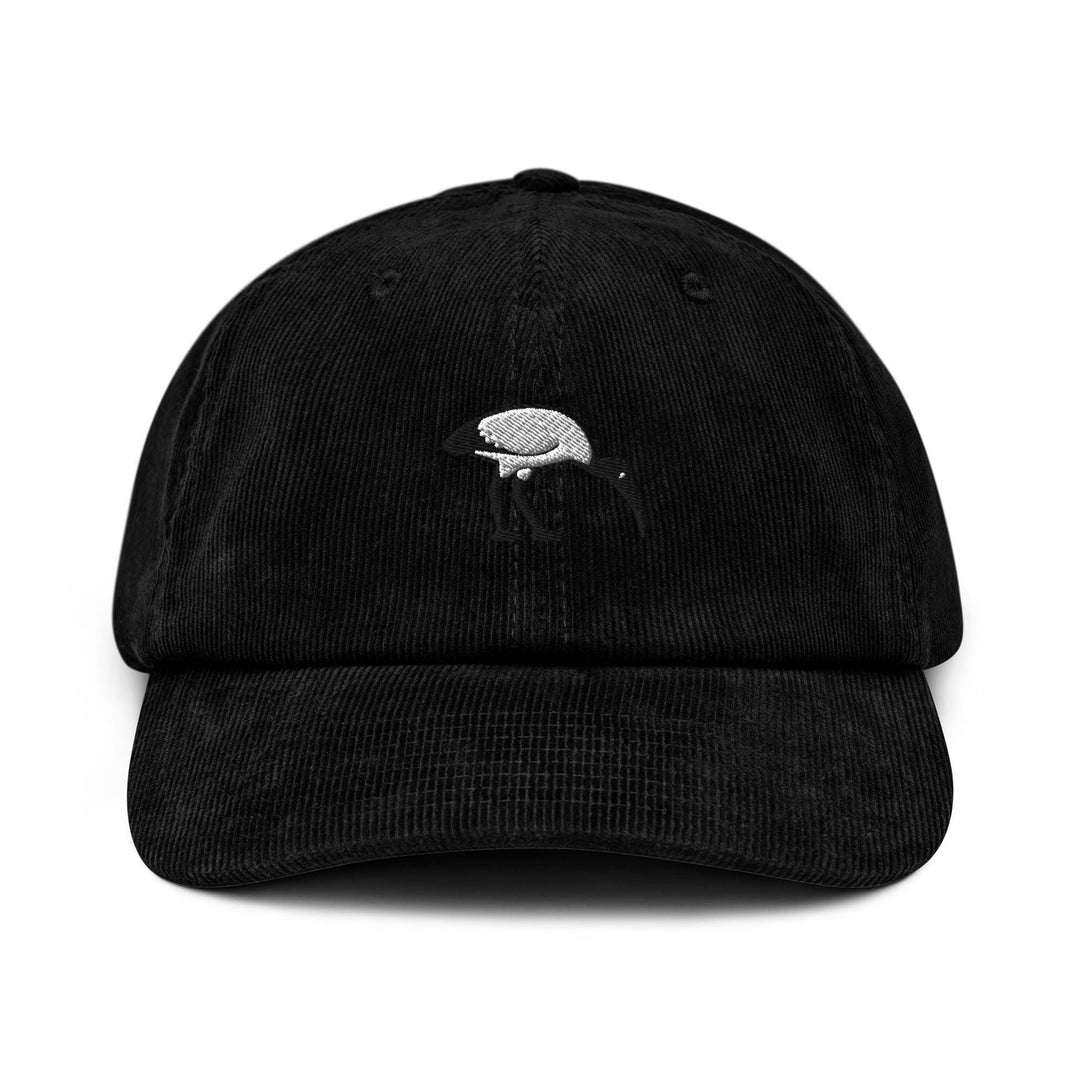 Bin Chicken Ibis Bird Embroidered Cotton Corduroy Hat: Adjustable Fit